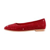Flache Schuhe Slip On Gl nzende Pumps verzierte Strasssteinen - Image 5
