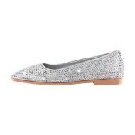 Flache Schuhe Slip On Gl nzende Pumps verzierte Strasssteinen - Image 9