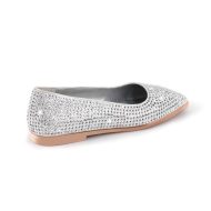 Flache Schuhe Slip On Gl nzende Pumps verzierte Strasssteinen - Image 11