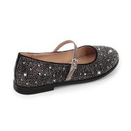 Runde Zehe Strass Schnalle Riemen Flats - Image 4