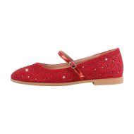 Runde Zehe Strass Schnalle Riemen Flats - Image 2
