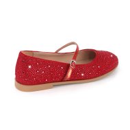 Runde Zehe Strass Schnalle Riemen Flats - Image 7