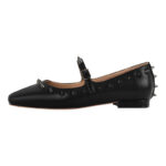 Damen Spitzschuh Mary Janes mit Nieten