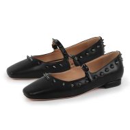 Damen Spitzschuh Mary Janes mit Nieten - Image 2