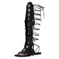 Sandalenstiefel mit abgerundeter Zehenpartie Quaste und Schnalle - Image 2