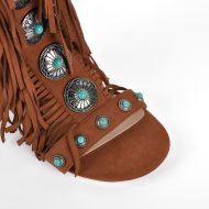 Sandalenstiefel mit abgerundeter Zehenpartie Quaste und Schnalle - Image 8