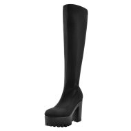 Plateau Kniestiefel mit klobigem Absatz - Image 2