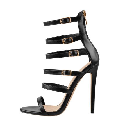 Riemchensandalen mit Pfennigabsatz Damenschuhe Riemchenschnallen