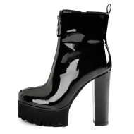 Plateau Stiefeletten mit klobigem Absatz und hohem Absatz