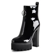 Plateau Stiefeletten mit klobigem Absatz und hohem Absatz - Image 2