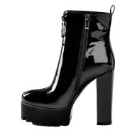 Plateau Stiefeletten mit klobigem Absatz und hohem Absatz - Image 3