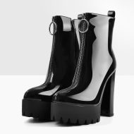 Plateau Stiefeletten mit klobigem Absatz und hohem Absatz - Image 5