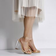 Transparente Klobige High Heel Sandalen mit Knöchelriemen - Image 2
