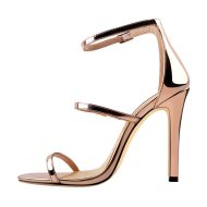 Stiletto Sandalen mit offenem Zehenbereich und Knöchelriemen