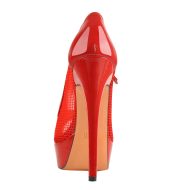 Peep Toed Plateau Pumps mit Schnallen Riemchenpumps Sexy Stilettos Mesh Riemchenpumps - Image 18