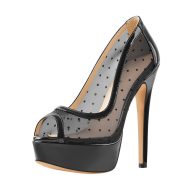 Plateau Punkte Netz Stiletto Pumps mit hohem Absatz - Image 2