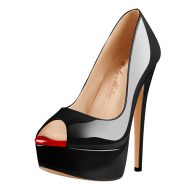 Peep Toe Plateau Stiletto Pumps mit hohem Absatz - Image 3