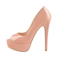 Peep Toe Plateau Stiletto Pumps mit hohem Absatz - Image 10