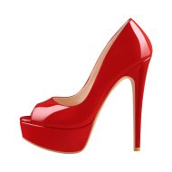 Peep Toe Plateau Stiletto Pumps mit hohem Absatz - Image 7