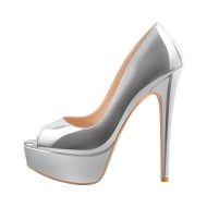 Peep Toe Plateau Stiletto Pumps mit hohem Absatz - Image 8