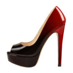 Plateau High Heels Peep Toe Pumps