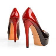 Plateau High Heels Peep Toe Pumps - Image 4