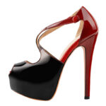 Überkreuzte Stiletto Sandalen mit hohem Absatz