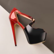 Überkreuzte Stiletto Sandalen mit hohem Absatz - Image 3
