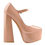 Mary Jane Plateau Pumps mit klobigem Absatz und hohem Absatz - Image 13