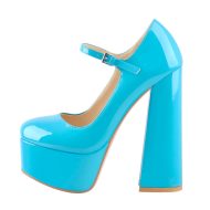Mary Jane Plateau Pumps mit klobigem Absatz und hohem Absatz - Image 23