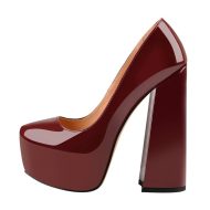 Plateau Pumps mit klobigem High Heel