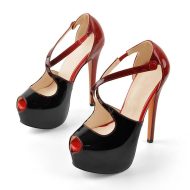 Überkreuzte Stiletto Sandalen mit hohem Absatz - Image 2